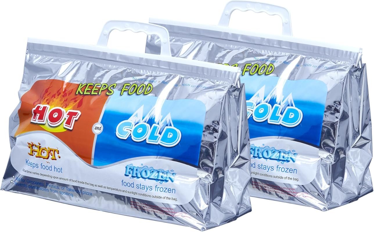 Superio Compact Hot & Cold Insulated Bag for Frozen Foods and Travel w