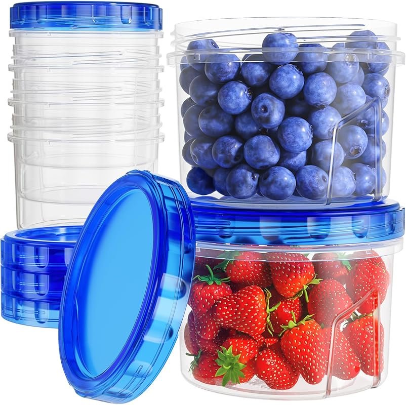 Freezer Storage Containers – 6 Pack 16 oz Airtight BPA-Free Leakproof 