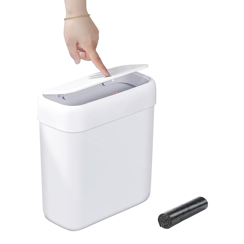 iDesign Slim Bathroom Trash Can