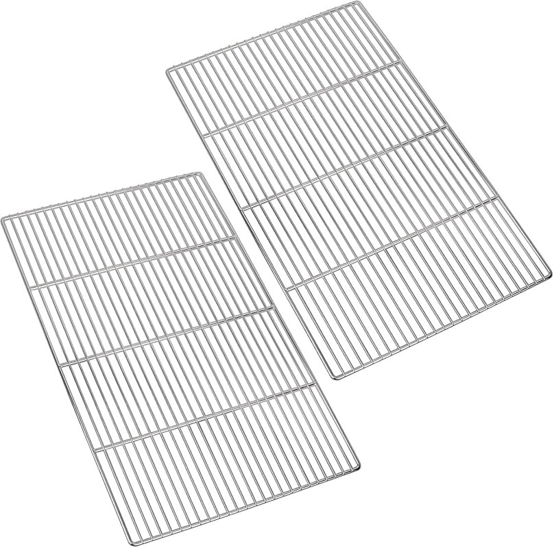 Keesha 2-Pack Stainless Steel BBQ Grill Mesh Replacement Grates, 23.25