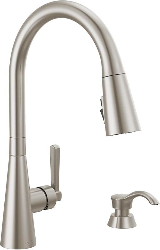 Delta Boyd Kitchen Faucet with Soap Dispenser, Magnetic Docking Spray 