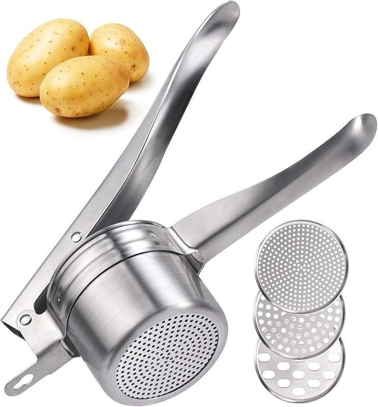Zorgons 15oz Sturdy Stainless Steel Potato Ricer with Comfort Grip for