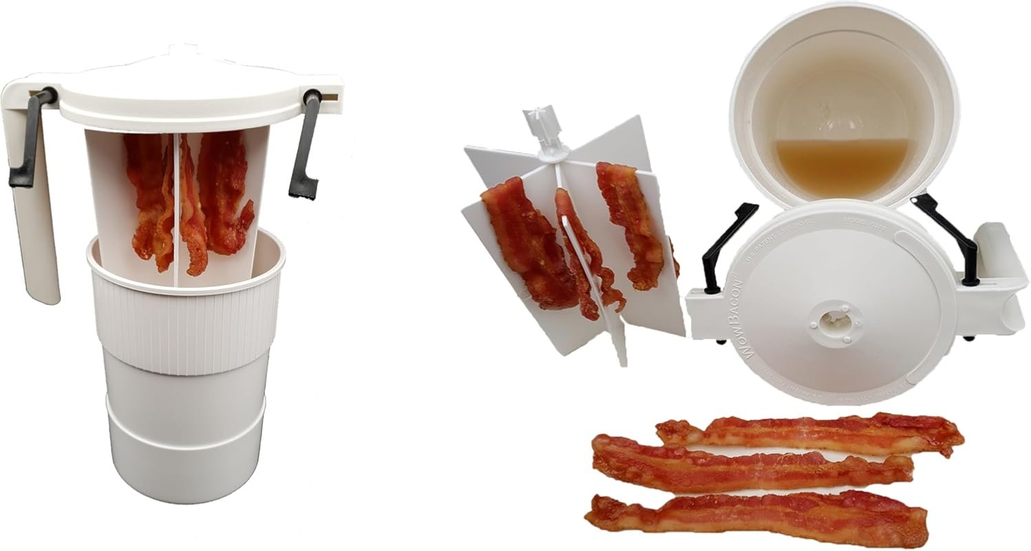 Wow Microwave Bacon Cooker with Locking Lid & Easy Grip Handle – Joyfu