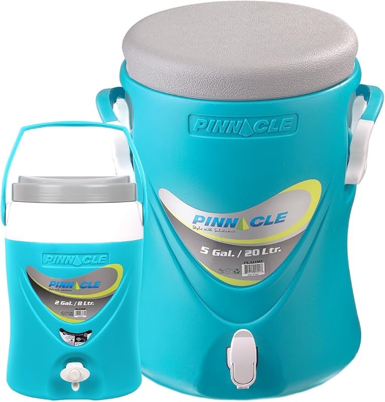 5-Gallon and 2-Gallon Insulated Beverage Cooler with Pull Tap Spout Id