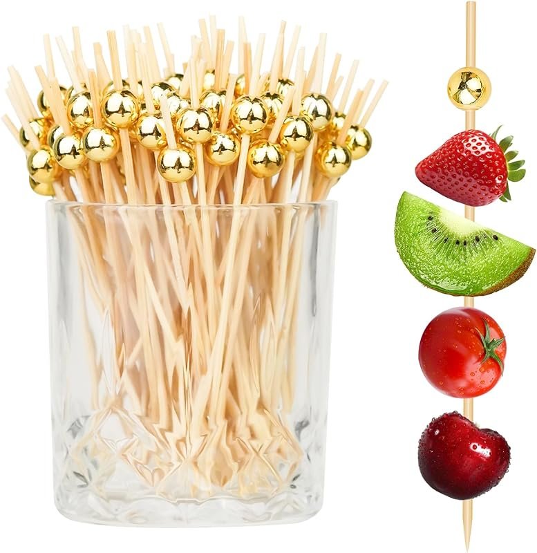 200 PCS Natural Bamboo Knot Skewers – 4.7