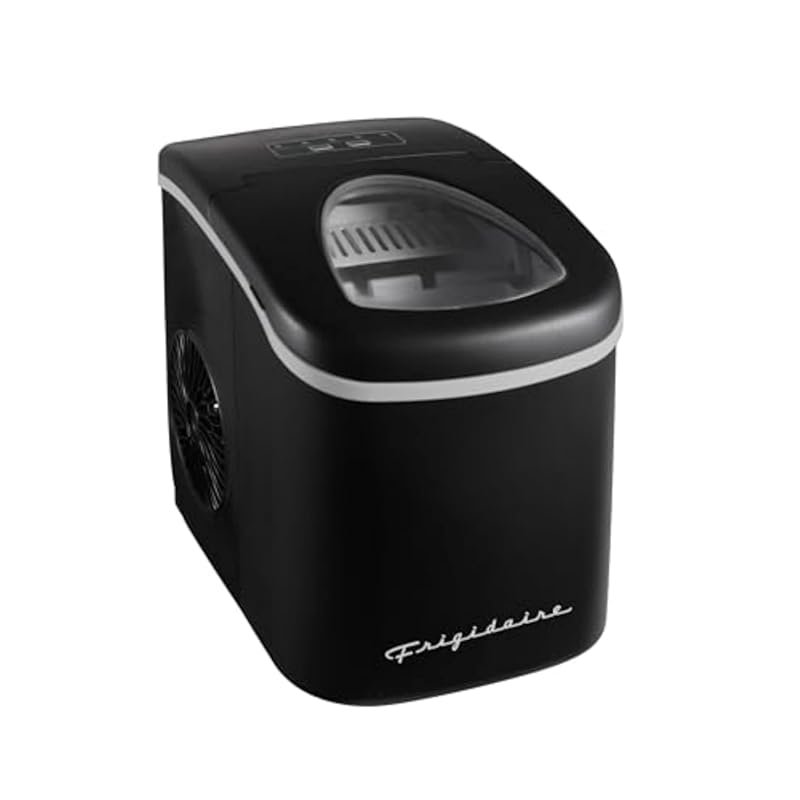 Frigidaire EFIC128AMZBLK Compact Countertop Ice Maker with 26 lb Daily