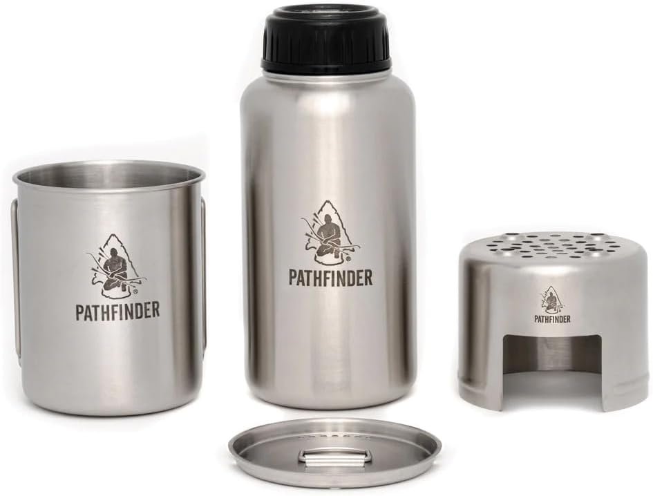 Pathfinder School 32oz Stainless Steel Water Bottle with Bat Wing Hand