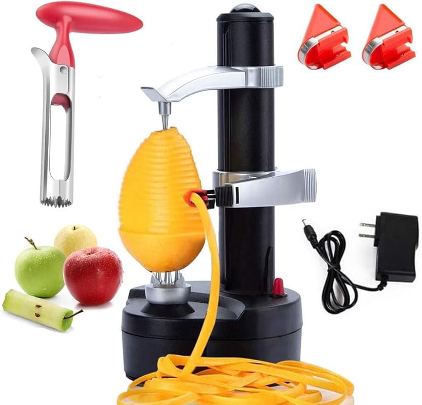 Automatic Electric Fruit & Vegetable Peeler with Apple Corer – USB Rec
