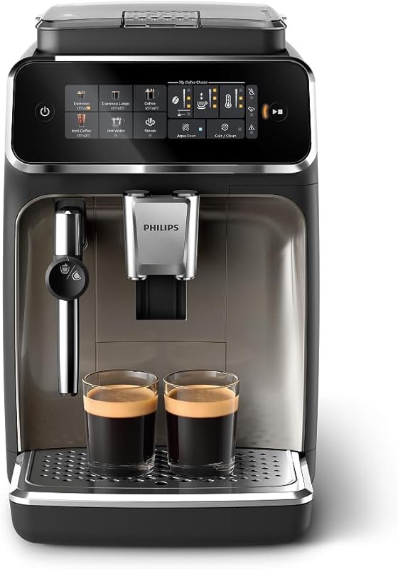Philips 3300 Series Espresso Machine with SilentBrew, 5 Coffee Pre-Set