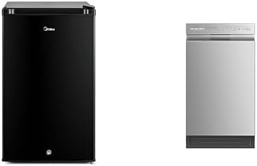 Midea 3.0 Cu.ft Upright Freezer Black + Midea 8-Place Built-in Dishwas
