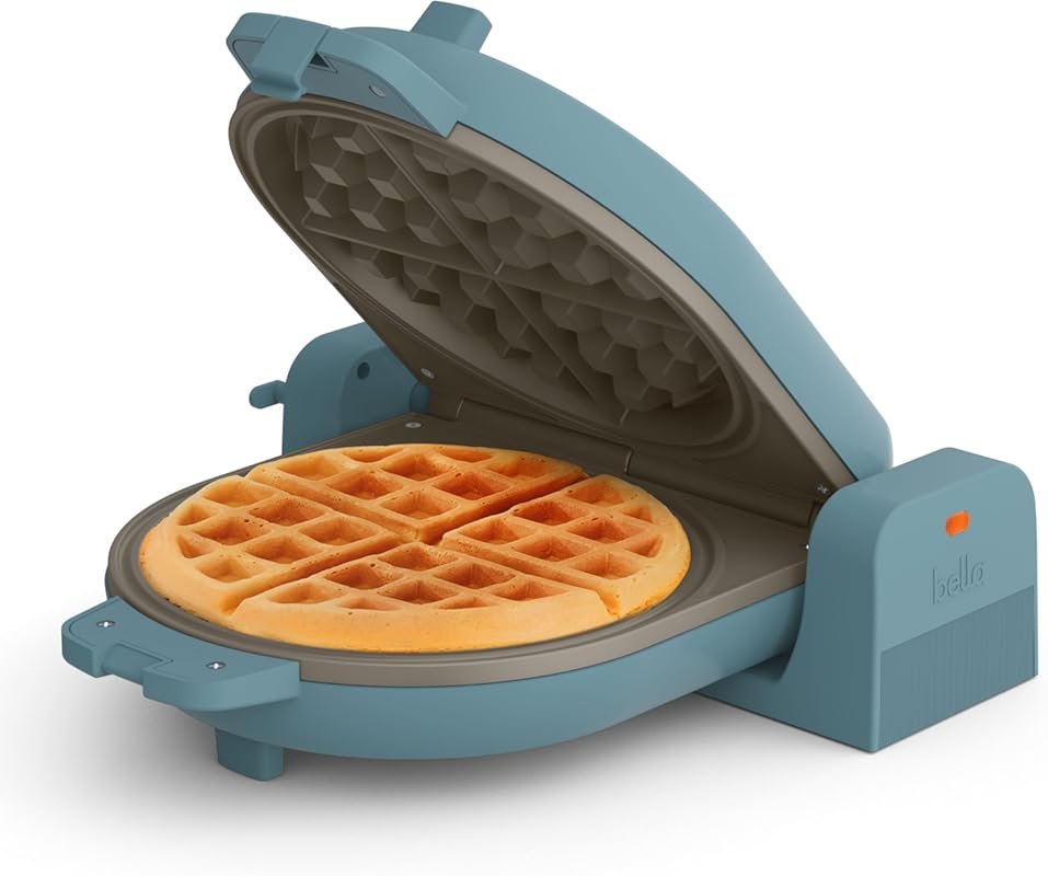 bella 7” Wide Flip-n-Store Waffle Maker: EverGood™ Ceramic Nonstick