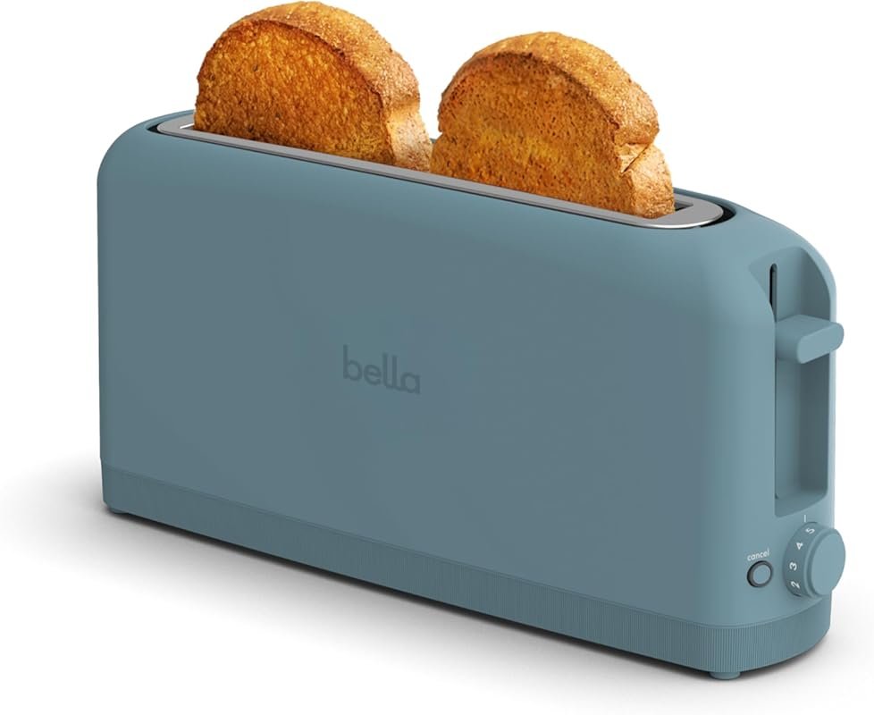 Bella Slim 2-Slice Toaster with Anti-Jam & Auto Shutoff, 10