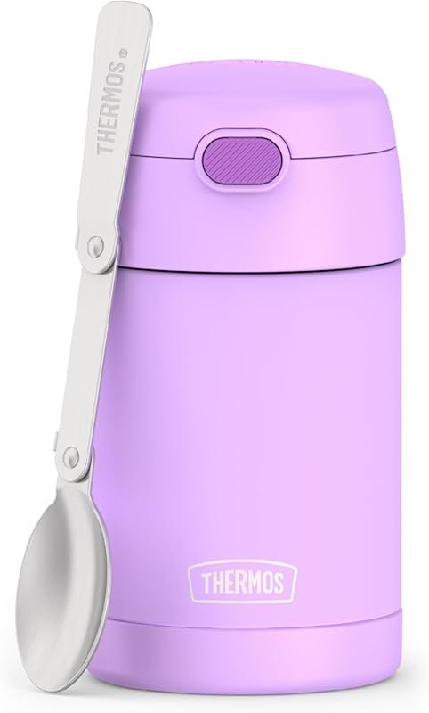 Thermos FUNTAINER 16oz Neon Purple Vacuum Insulated Food Jar with Fold