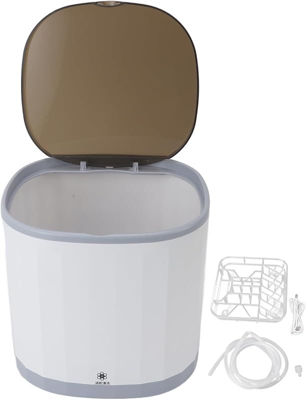 Mini Dishwasher with 4L Built-in Water Tank, USB Rechargeable & 360° S