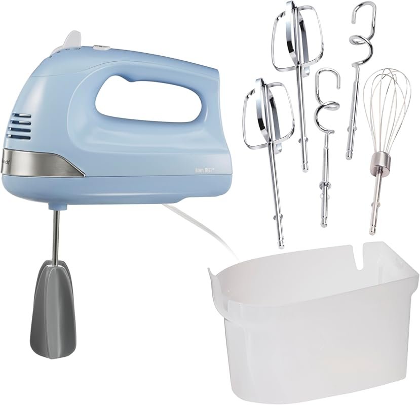 Hamilton Beach 6-Speed Hand Mixer with Dough Hooks, Easy Clean Beaters
