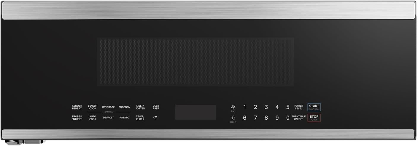 Midea 1.2 Cu.Ft Slim Microwave with Sensor Cook, 1000W & 400 CFM Vent