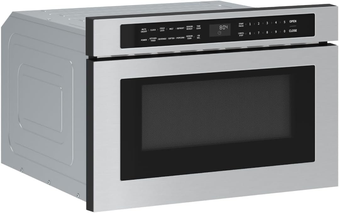 Zephyr 1.2 Cu. Ft. Under Cabinet Drawer Microwave with Preset Cooking 