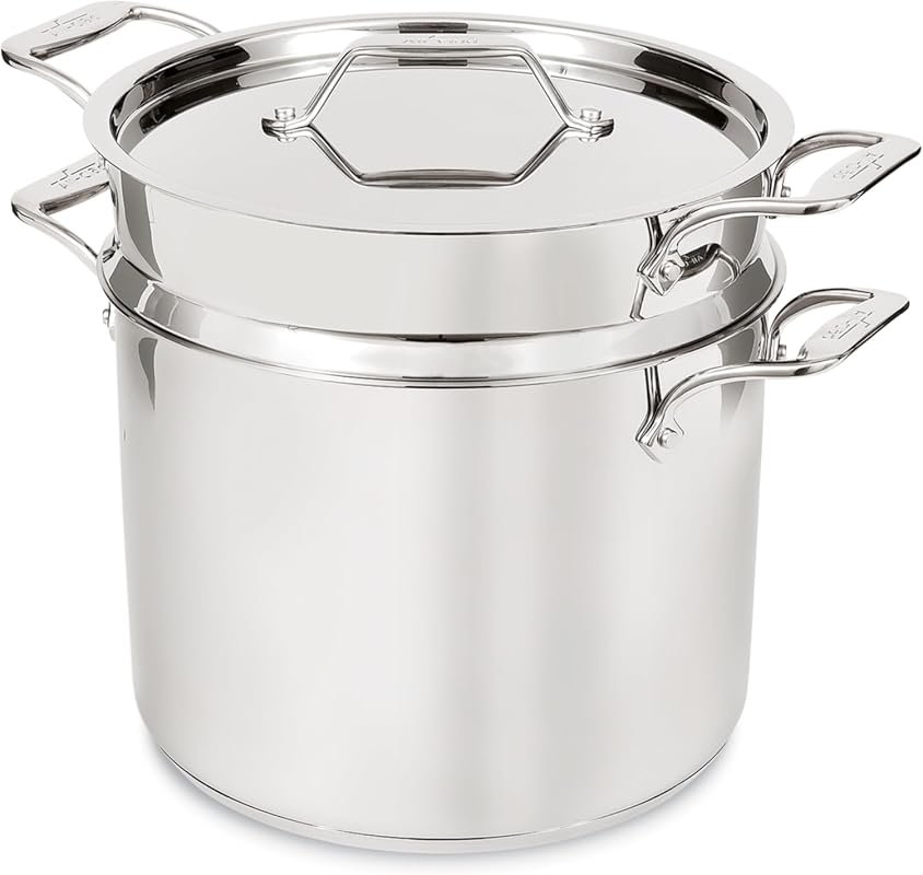 All-Clad 12 Qt Stainless Steel Stockpot with Insert & Lid, Oven Broile