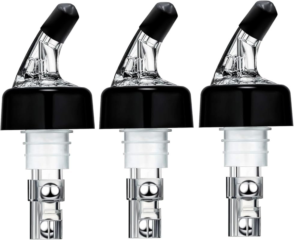 3-Pack Measured Liquor Pour Spout, 1oz/30ml Auto-Measure Bartending To