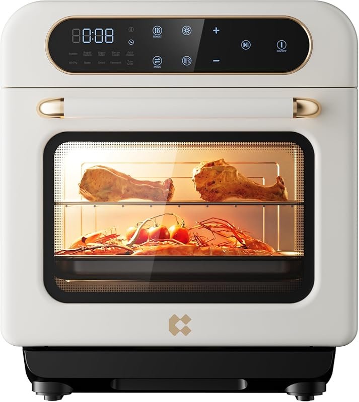 CIARRA 8-in-1 Air Fryer Steam Oven – 13QT Mini Toaster Oven with Rapid