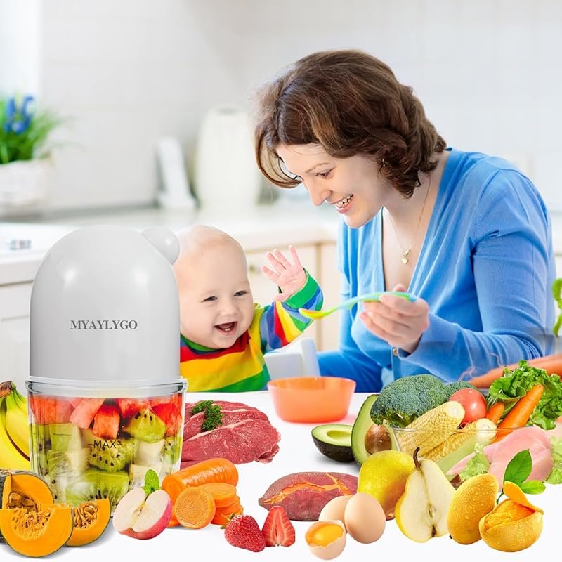 MYAYLYGO Baby Food Maker for Homemade Purees, Meat, Veggies & Fruit – 
