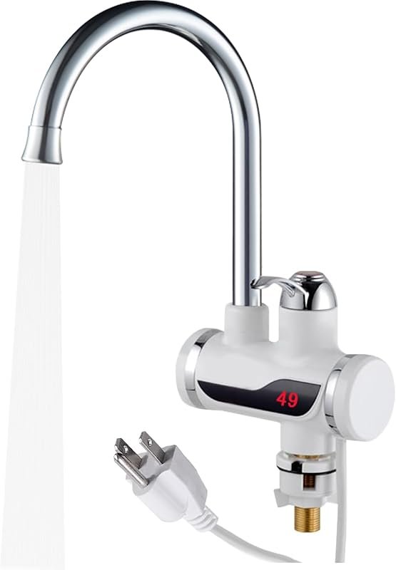 110V Instant Tankless Electric Water Heater Faucet with 360° Rotating 