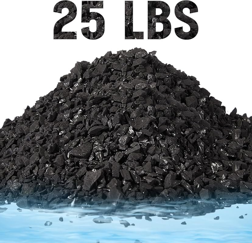 Timgle Coconut Hull Granulated Activated Carbon (25 lbs) for Water Dis