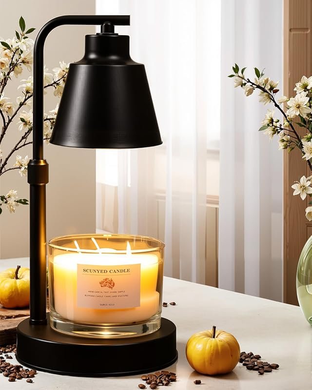 Candle Warmer Lamp with Timer – Adjustable Brightness & Height, Includ