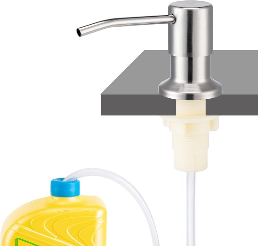 Built-in Sink Soap Dispenser with Brushed Nickel & 47