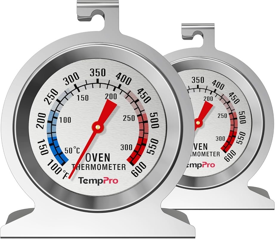 TempPro Oven Thermometer 50-300°C/100-600°F Analog Instant Read for Ga