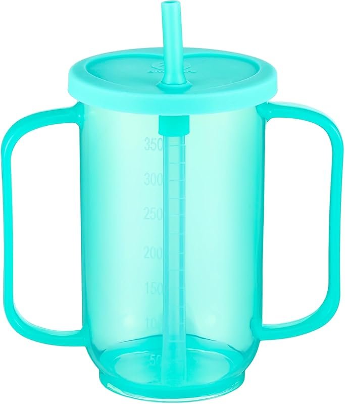 Sliner 12 oz Adult Sippy Cup with 2 Handles – No-Spill Dysphagia Cup f