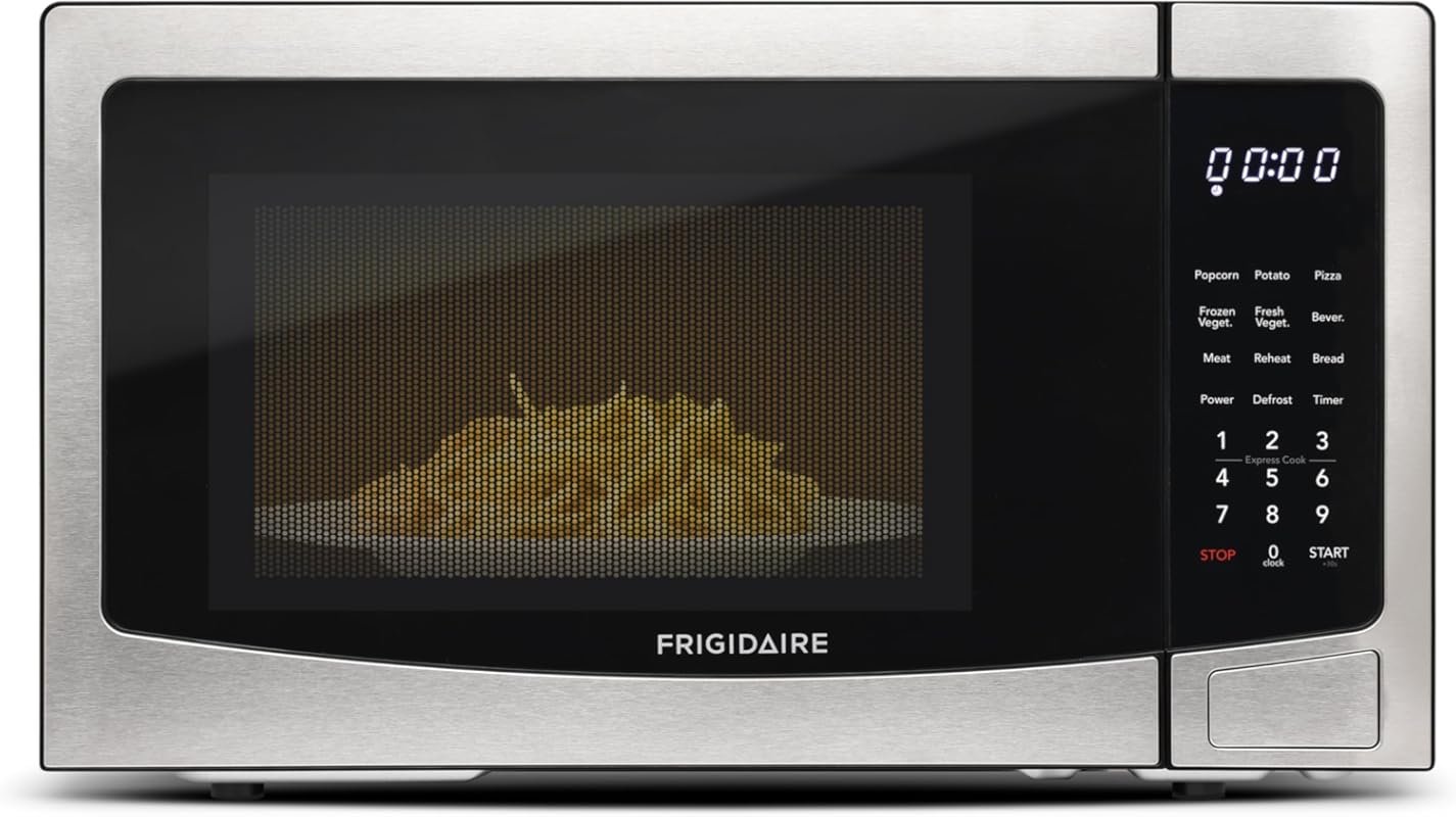 Frigidaire Stainless Steel Microwave Oven, 1.1 Cu.Ft, 1000-Watt, Progr