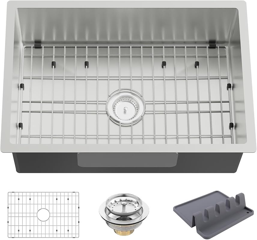 Stainless Steel Drop-In Kitchen Sink, 27x18