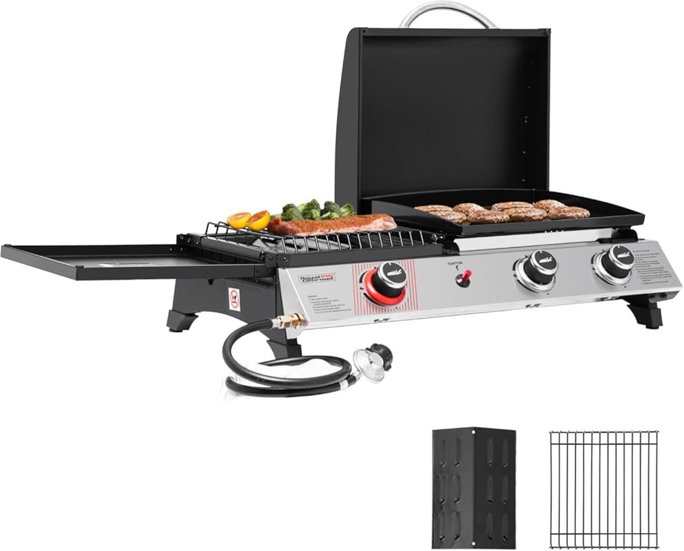 Royal Gourmet 3-Burner Propane Grill & Griddle Combo with 29K BTUs for