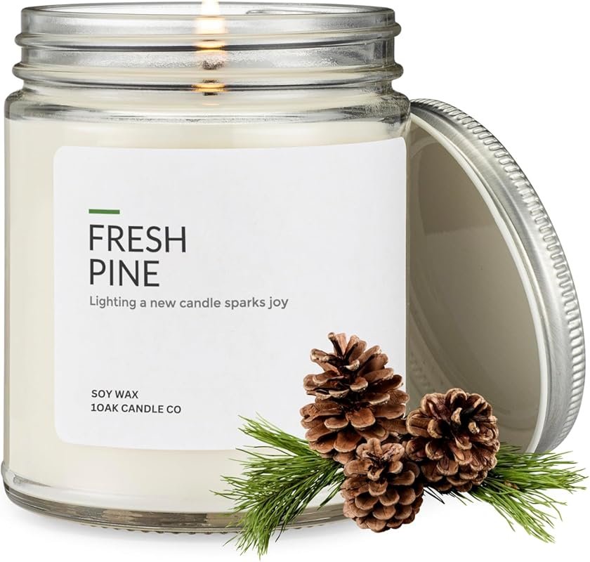 1OAK Fresh Pine Soy Wax Candle – Long-Burning, Hand-Poured, 7oz