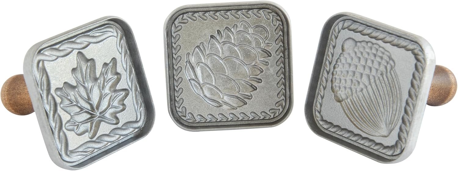 Nordic Ware Springerle Cookie Stamps Set of 3, Cast Aluminum Made in U
