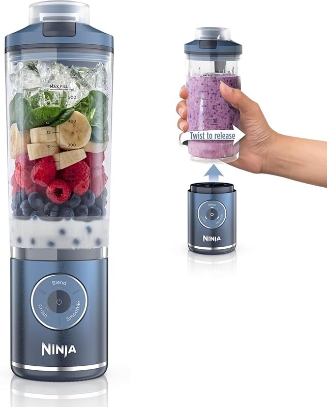 Ninja Blast Max Portable Blender with Twist & Go, 3 Programs, 22oz Ves