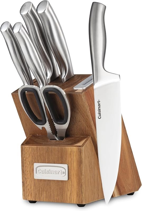 Cuisinart 7-Piece Stainless Steel Cutlery Block Set with Built-In Shar