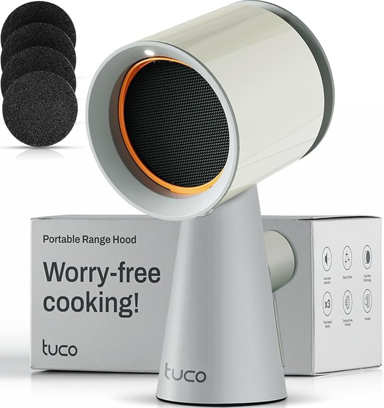 TUCO Portable Countertop Range Hood for Smokeless Cooking in Small Spa