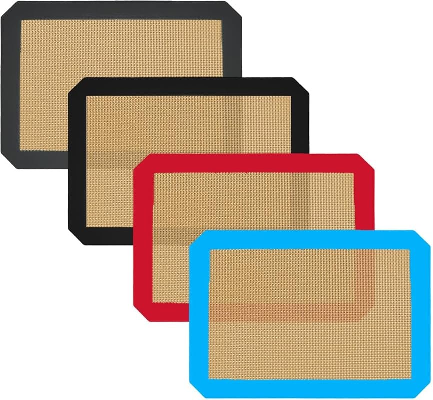 Multi-Color Silicone Baking Mats, Set of 4, 11.8x8.25
