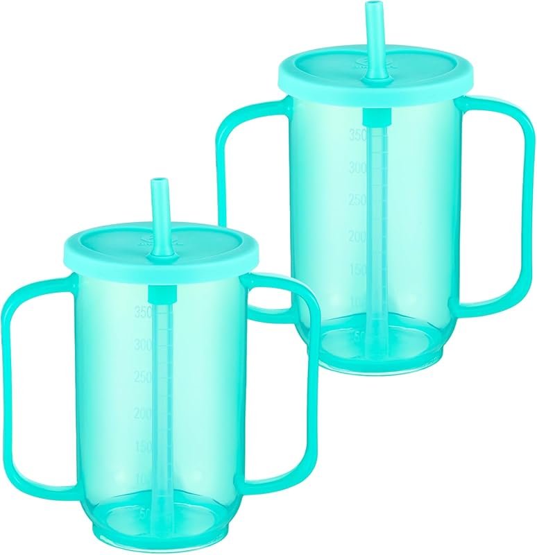 Sliner 12 oz Spill Proof Adult Sippy Cup with Handles – Dysphagia Frie