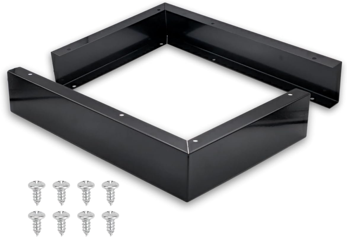Black Metal Universal Microwave Trim Kit Fits Most Built-In Models, Fi