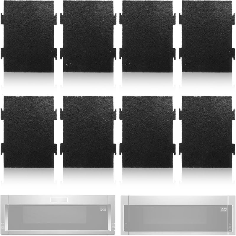 8PCS Replacement Microwave Charcoal Filters for Whirlpool OTR Models -