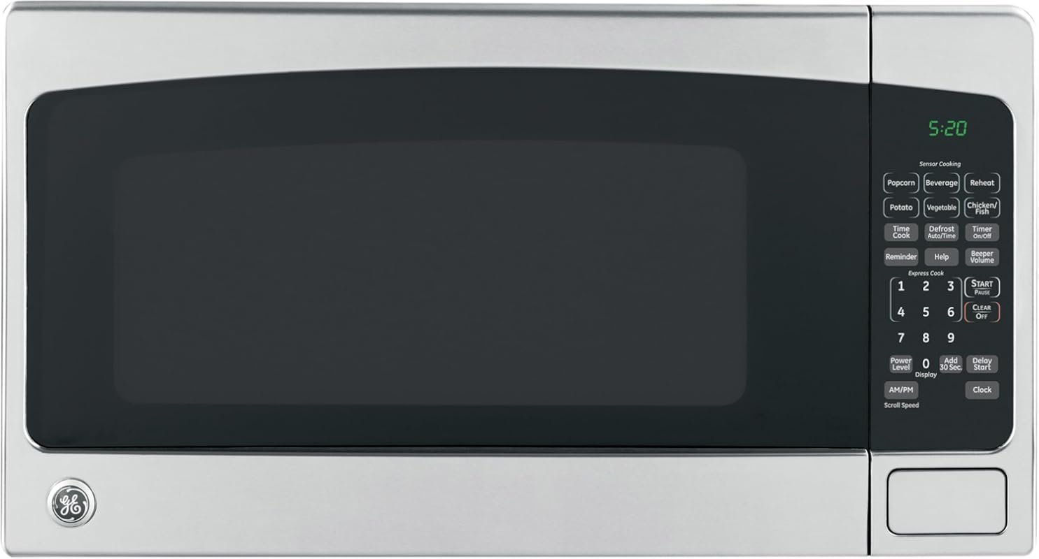 GE Countertop Microwave with 2.0 Cu.Ft, 200W, Auto Settings, Child-Loc