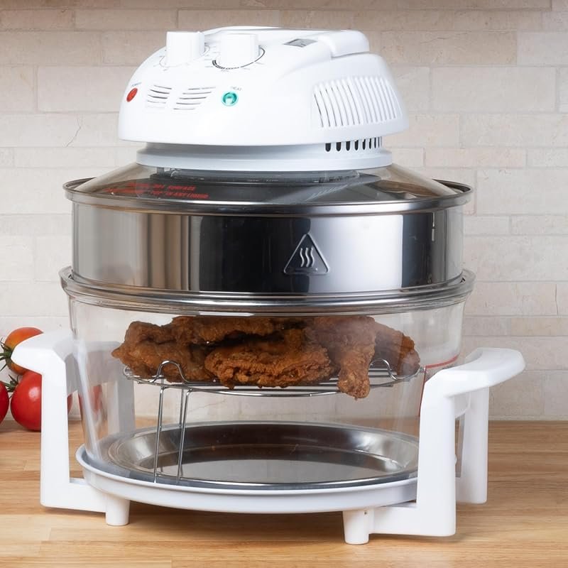 Classic Cuisine 17-Quart Glass Air Fryer with Time/Temperature Control