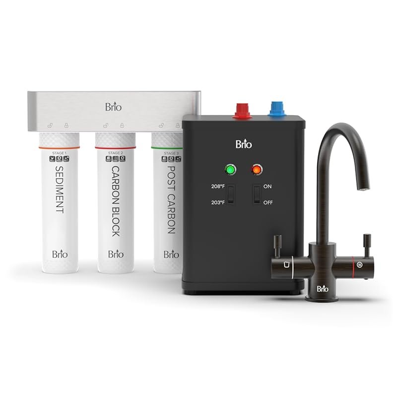 Brio 3-Stage Instant Hot Water Dispenser with Dual Flow in Oil Rubbed 