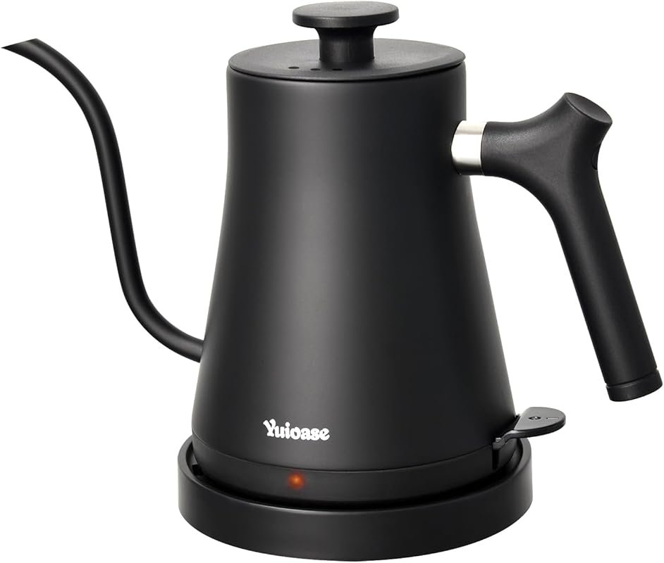 Electric Gooseneck Kettle 1.0L 1200W Fast Boiling, 304 Stainless Steel