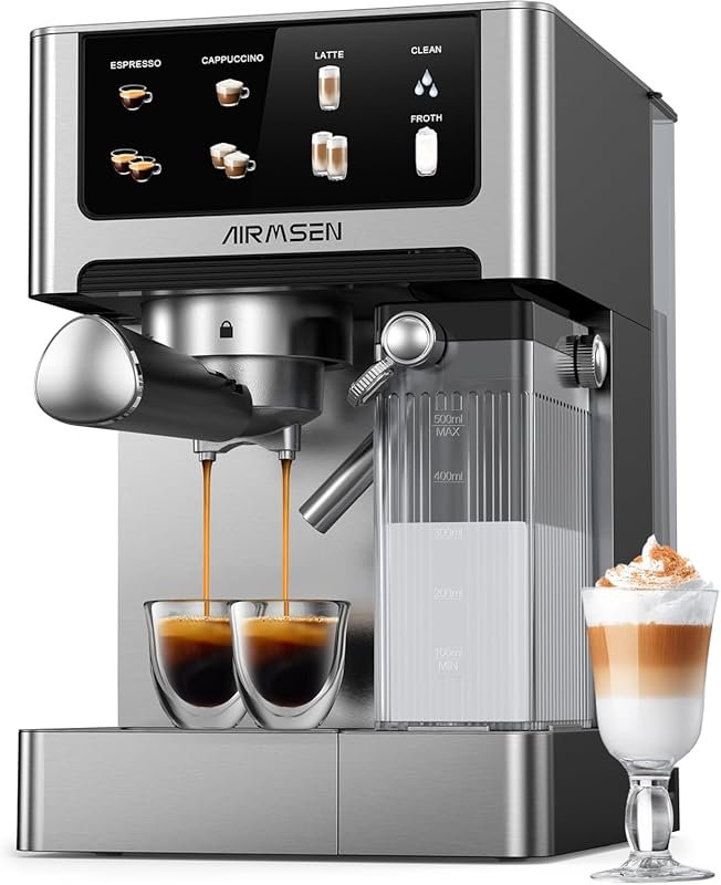 AIRMSEN 20 Bar Espresso Machine with Automatic Milk Frother, Dual Boil