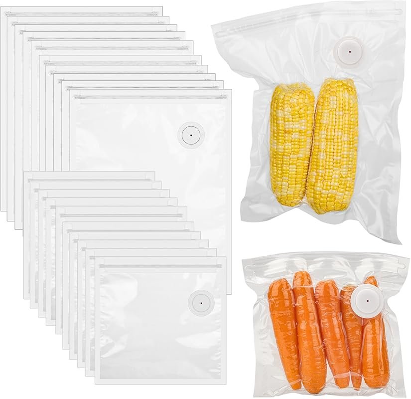 Syntus Vacuum Sealer Bags with Air Valve – 60 Pcs (S+M+L)