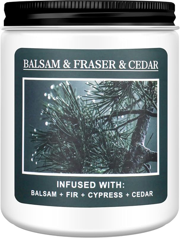 Homsolver Christmas Tree Fir Pine Candles – Balsam, Fraser & Cedar Sce
